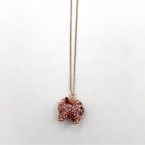 Kate Spade pave flying pig necklace
